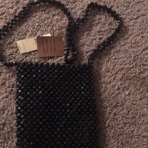 Black bead purse